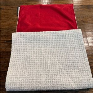 NWT Farrisilk Designer White Tweed Sparkle Reversible vTable Runner 16x72